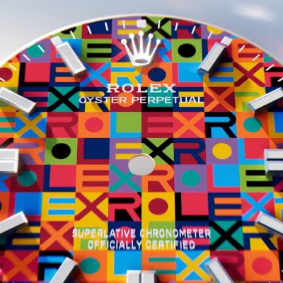 Explosion der Farben. Technische Meisterschaft. Vitalität des Erbes. Die neue @rolex  Oyster Perpetual 36 in Edelstahl Oystersteel verfügt über ein vielfarbig lackiertes Zifferblatt mit neugestaltetem Jubilee-Motiv. Die Buchstaben des Namens „Rolex“ sind fröhlich-raffiniert zusammengesetzt – das Ergebnis einer wahrhaft technischen Meisterleistung. #Rolex #OysterPerpetual #WatchesAndWonders2026 #GadoroStilreich #köln