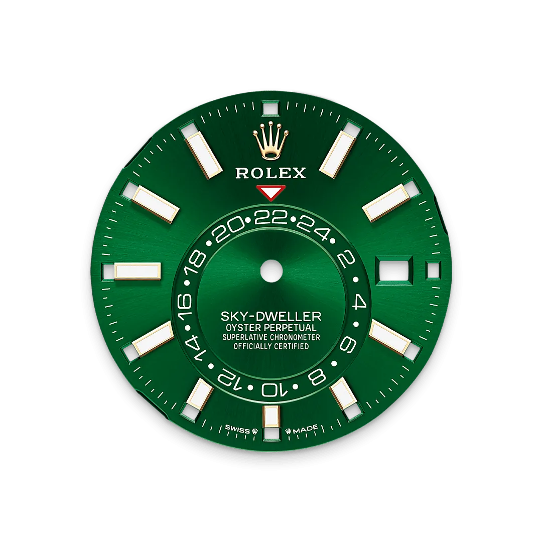 Rolex Sky-Dweller Referenz m336938-0008 Zifferblatt in strahlend Grün