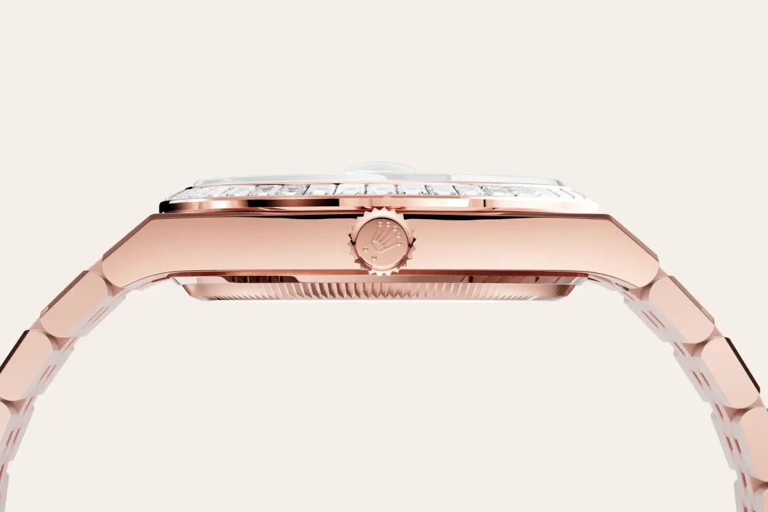 Rolex Land-Dweller 36 Referenz m127285tbr-0002 18 Karat Everose-Gold