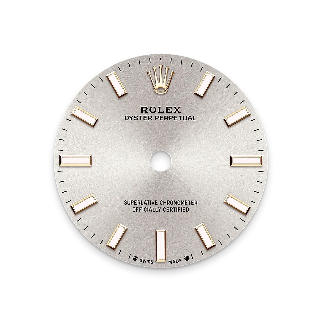 Rolex Oyster Perpetual 28 Referenz m276200-0001 Silbernes Zifferblatt