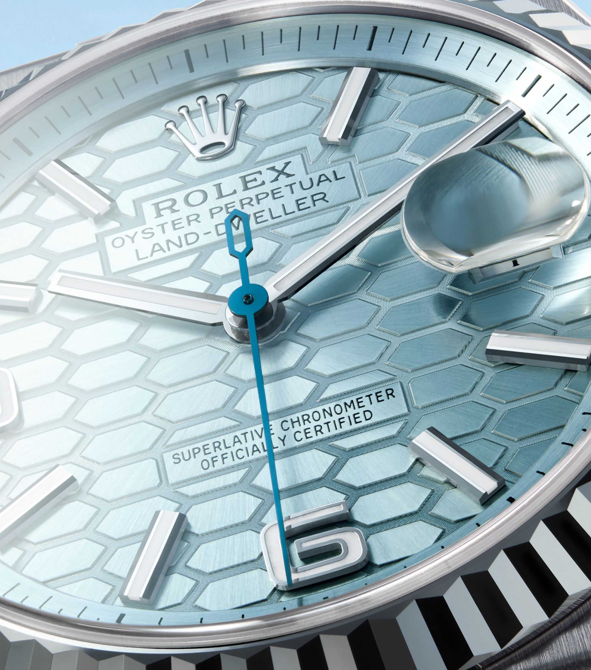 Rolex Land Dweller Zifferblatt mit Wabenmuster