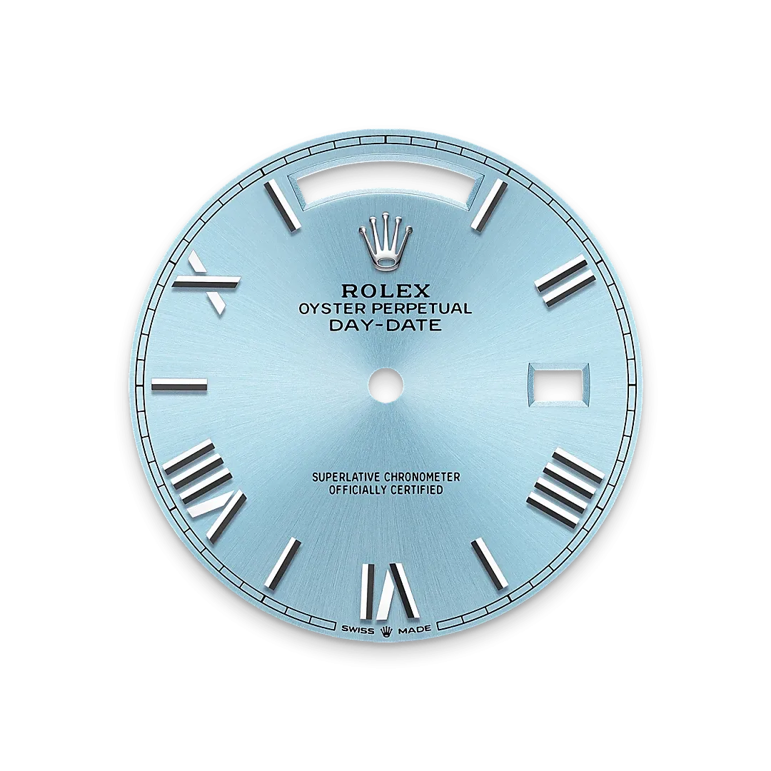 Rolex Day-Date 40 Referenz m228236-0012 Eisblaues Zifferblatt