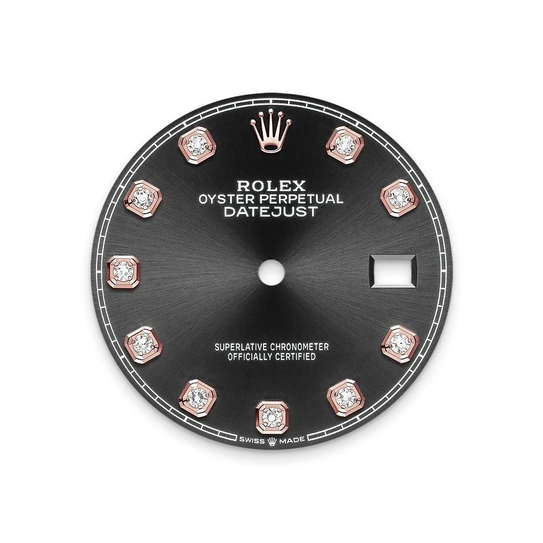 Rolex Datejust 36 Referenz m126231-0020 Strahlend schwarzes Zifferblatt