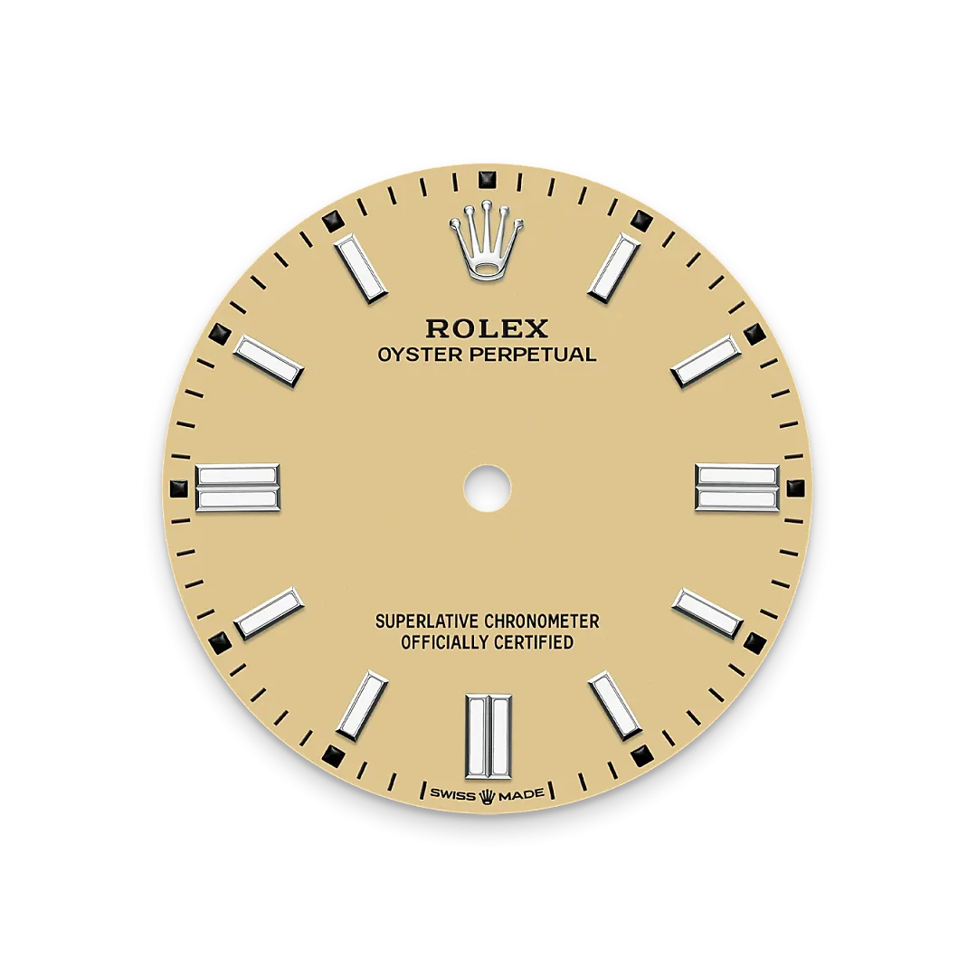 Rolex Oyster Perpetual 36 Referenz m126000-0012 Zifferblatt in Beige
