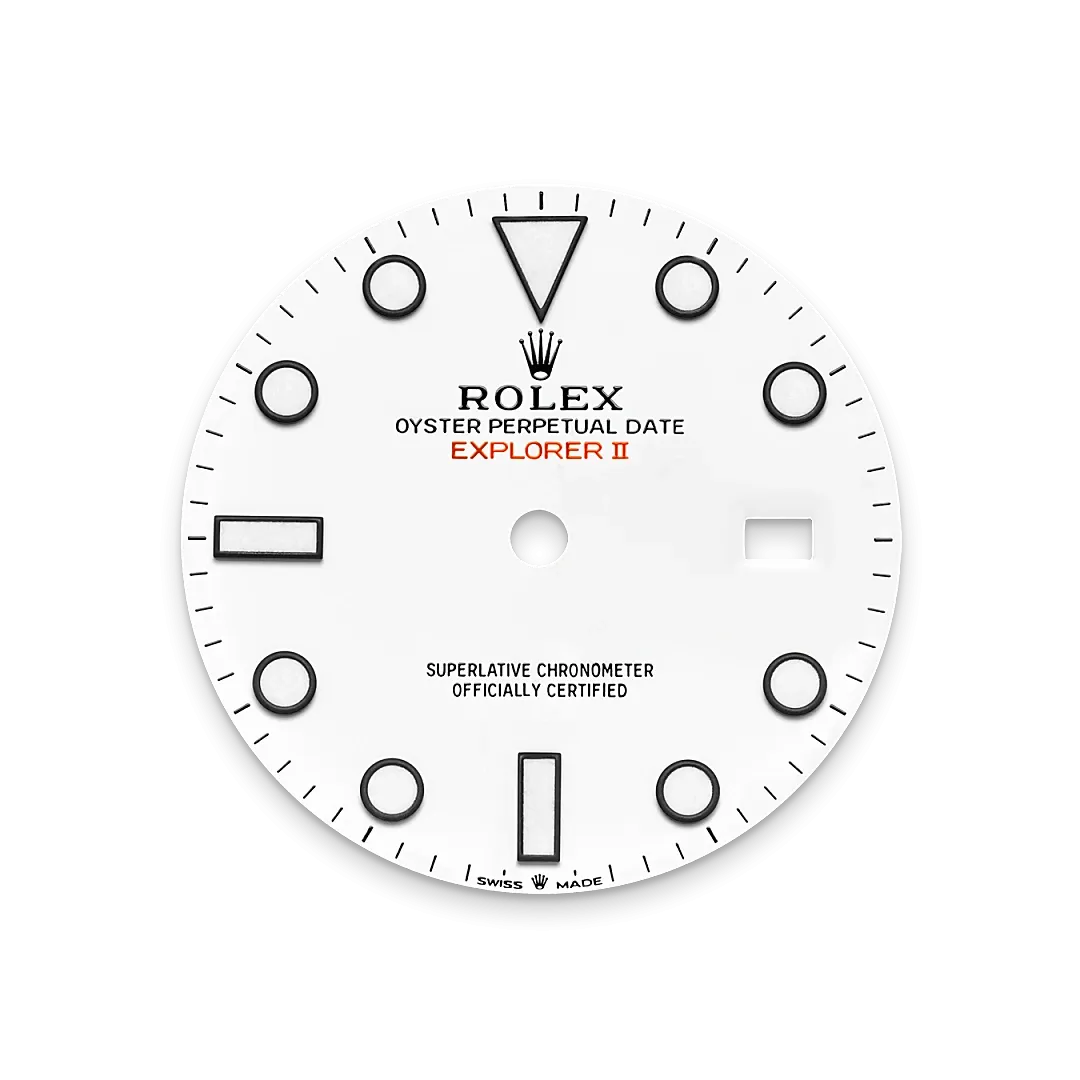 Rolex Explorer II Referenz m226570-0001 Weißes Zifferblatt