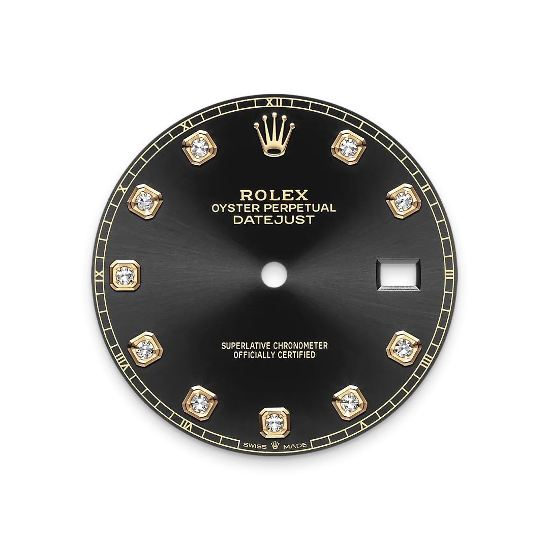Rolex Datejust 41 Referenz m126333-0005 Strahlend schwarzes Zifferblatt