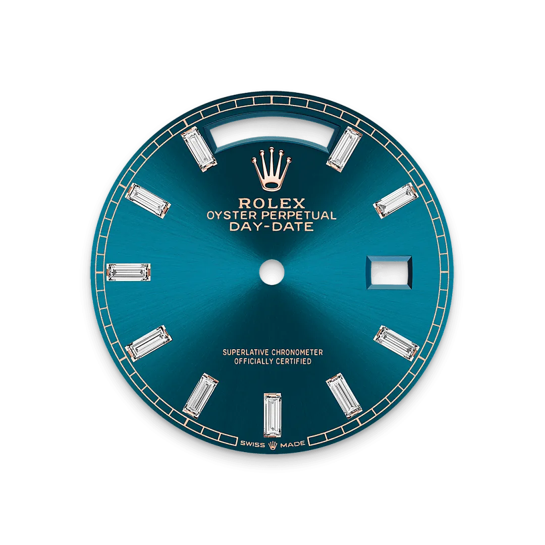 Rolex Day-Date 36 Referenz m128395tbr-0032 Grünblaues Zifferblatt