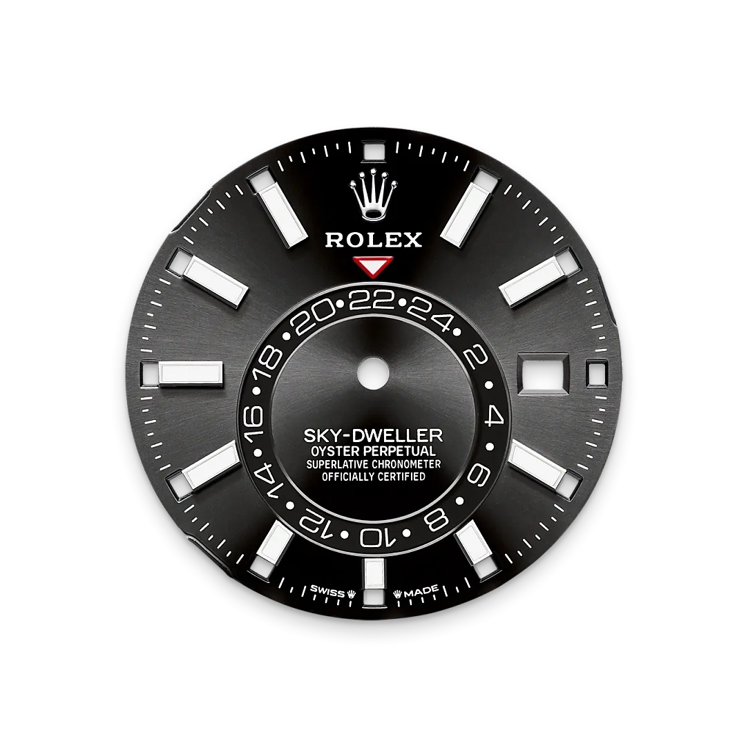 Rolex Sky-Dweller Referenz m336934-0008 Strahlend schwarzes Zifferblatt